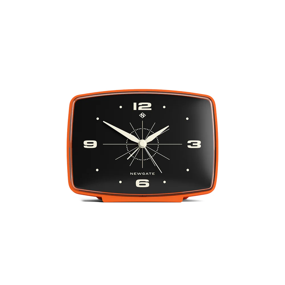 Newgate Brooklyn Alarm Clock | Pumpkin Orange