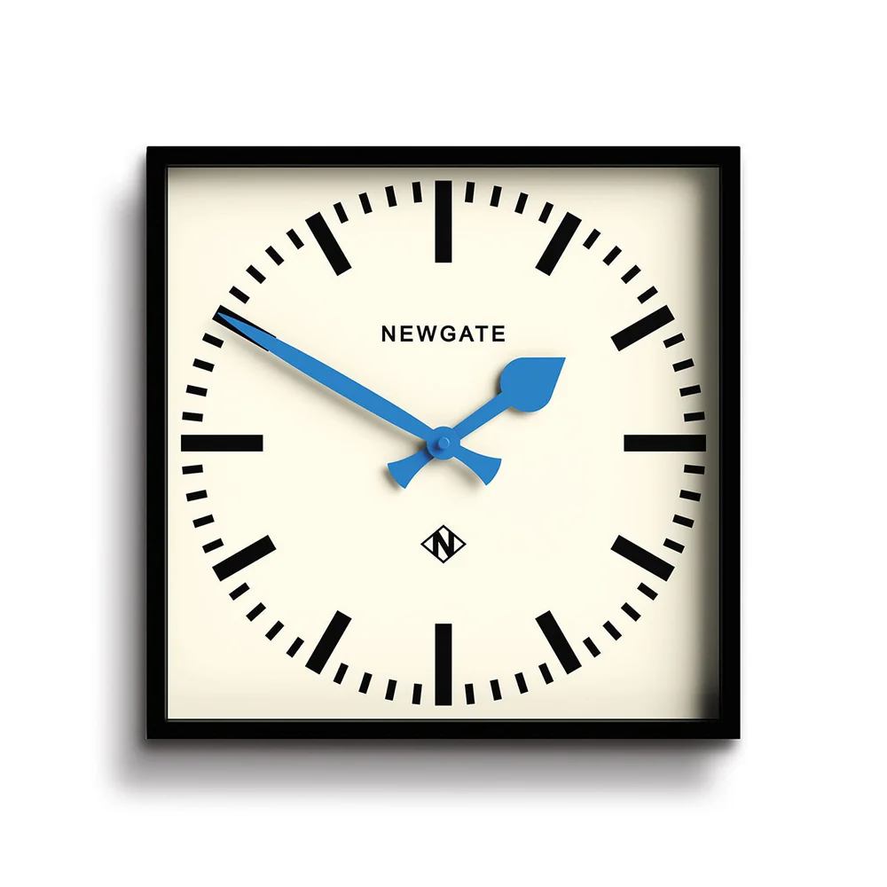 Newgate Number Five Railway Wall Clock | Black / Blue