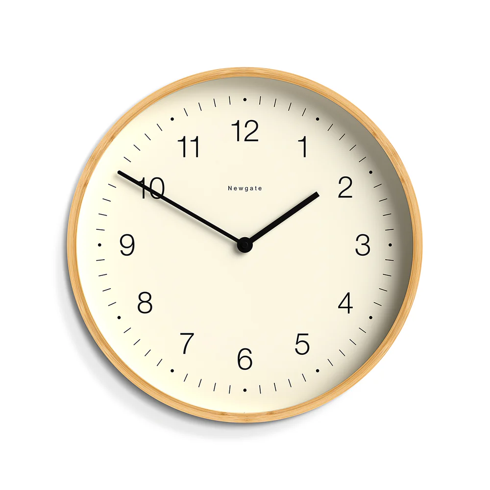 Newgate Mauritius Wall Clock | Bamboo / Mongoose Dial