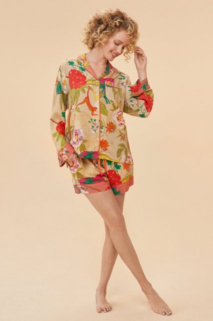 Powder Super Soft Tropical Flora & Fauna Pyjamas  - Coconut