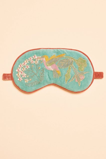 Powder Luxury Lavender Velvet Eye Mask - Hummingbird Aqua