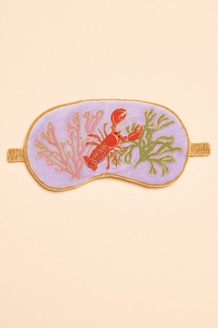 Powder Luxury Lavender Velvet Eye Mask - Lobster Buddies Lavender