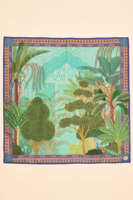 Powder 100% Silk Secret Paradise Scarf - Aqua