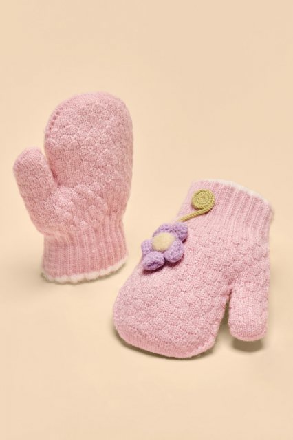 Powder Pals Mittens - Perfect Pansy Pink