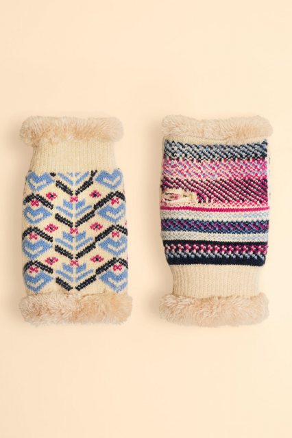 Powder Kristi Wrist Warmers - Cream