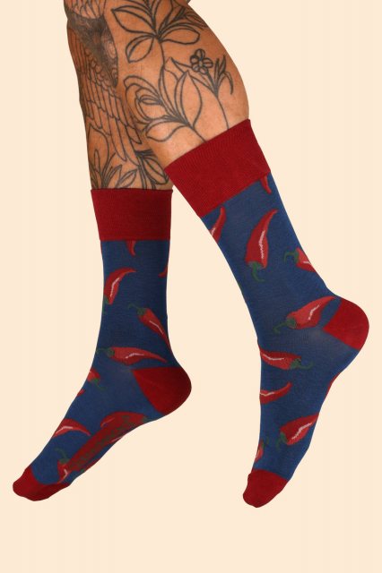 Powder Men's Chillies Socks - Blue