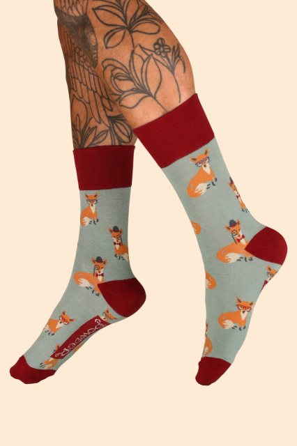 Powder Men's Esteemed Foxes Socks - Ice