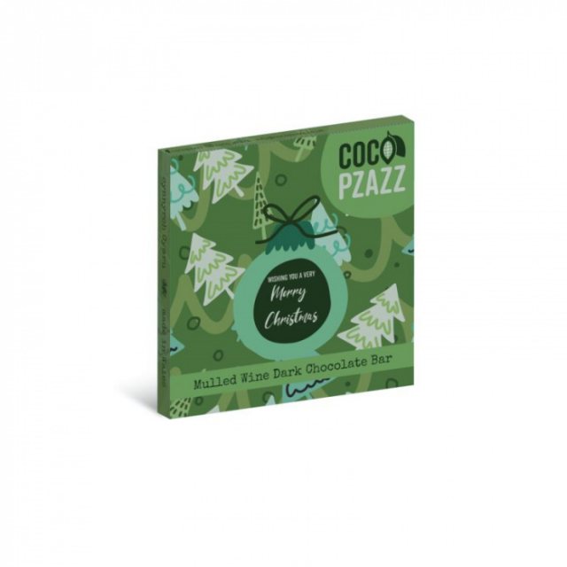 Coco Pzazz Mulled Wine Dark Chocolate Bar VEGAN 80g