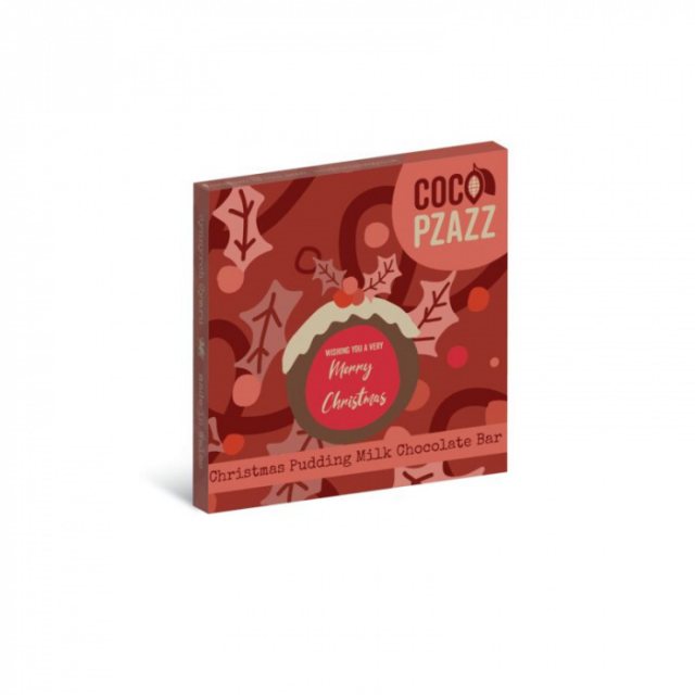 Coco Pzazz Christmas Pudding Milk Chocolate Bar 80g