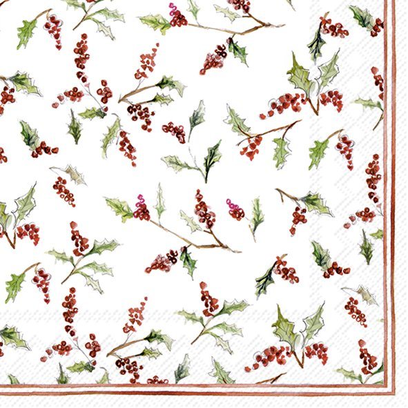 IHR Christmas Ilex Berries Napkins