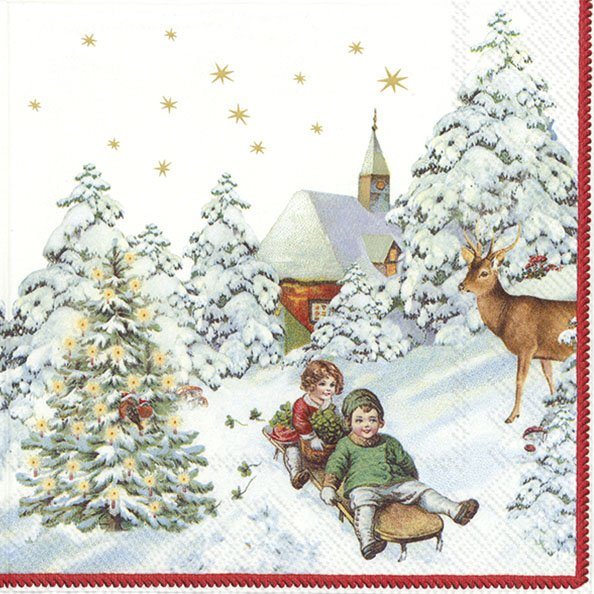 IHR Annual Christmas Snow Napkins