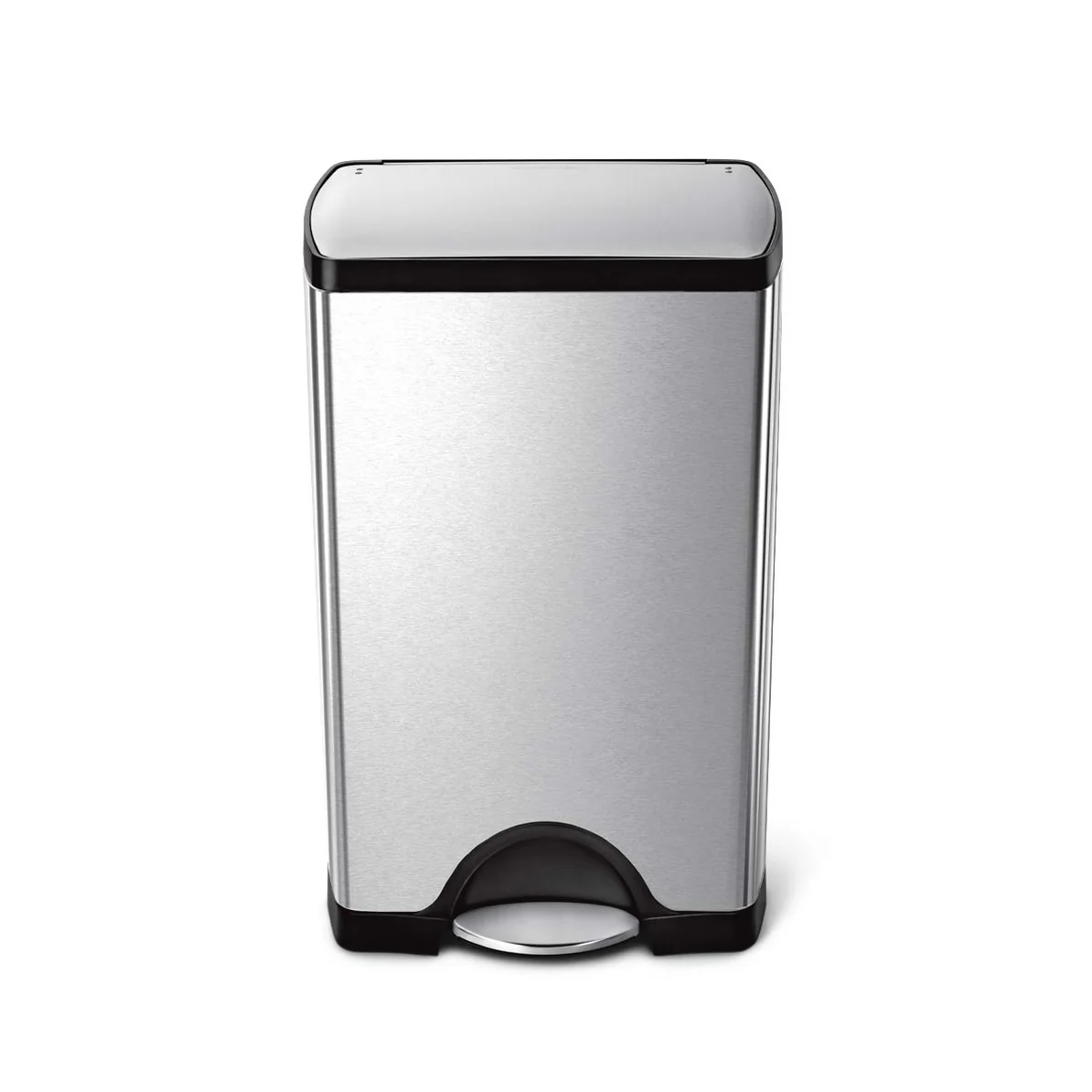 Simple Human Rectangular Pedal Bin 38L - Brushed Stainless Steel