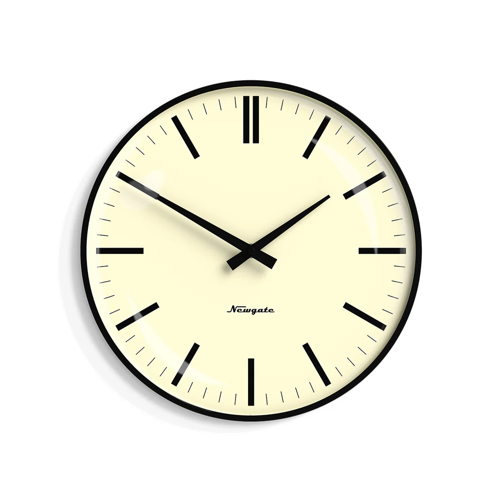 Newgate Radio City Wall Clock | Black / Bowery Dial