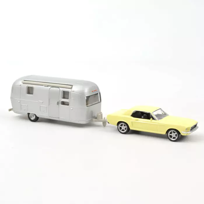 Norev Ford Mustang 1968 Yellow & Airstream Caravan Jet Car 1:43