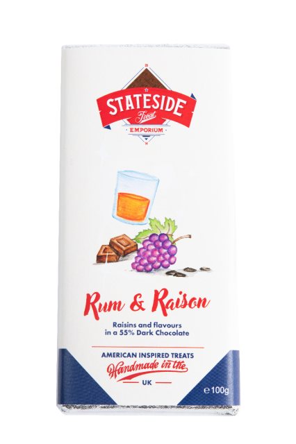 Stateside Rum & Raisin Dark Chocolate 100g