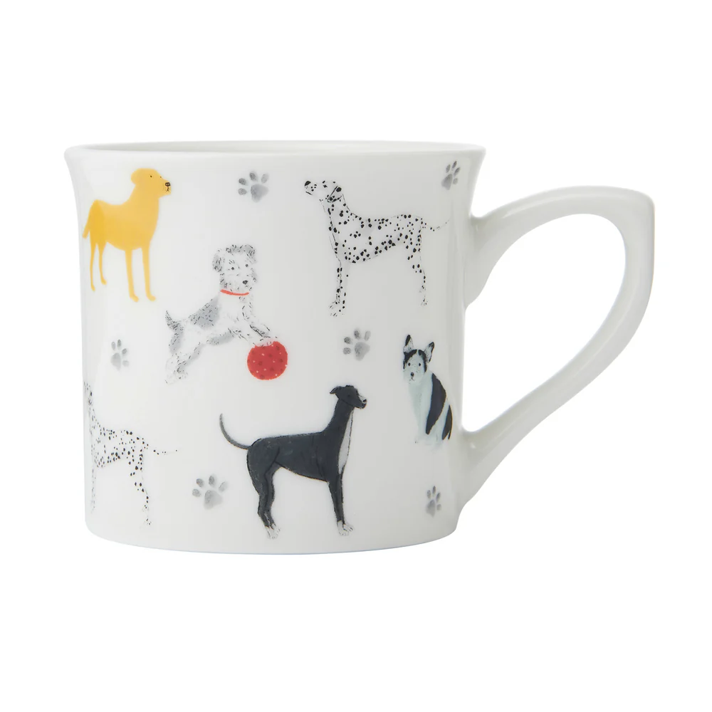 Mikasa Fine China Dog Print Fluted Mug 250ml