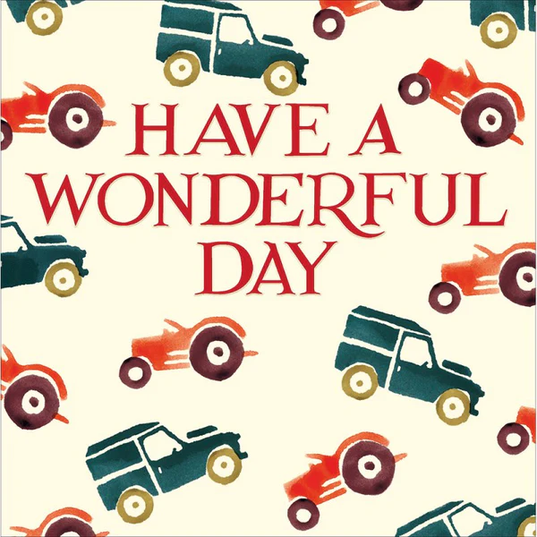 Emma Bridgewater Have A Wonderful Day Cars Card