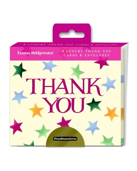 Emma Bridgewater Thank You Cards Stars 8 Pack