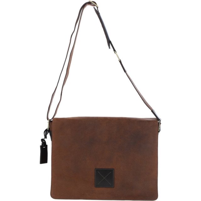 Ashwood Leather Messenger Bag Oily Brown Peter