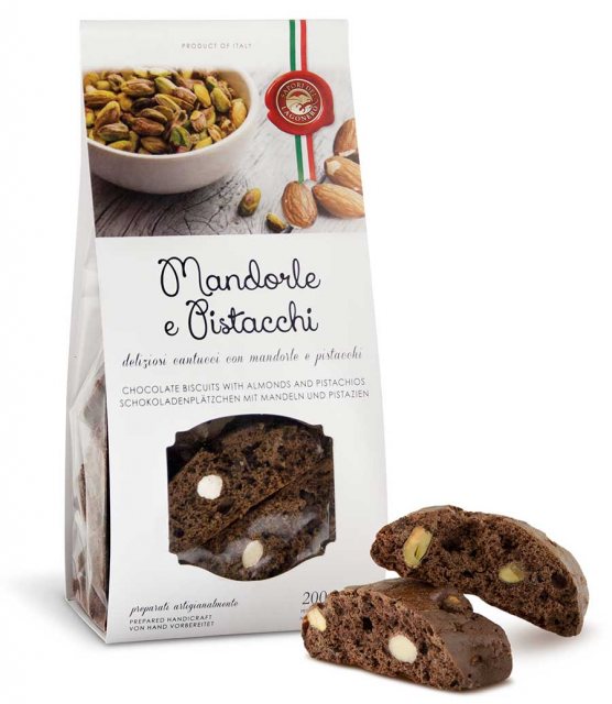 Lago Nero Cantucci Mandorle e Pistacchi, Pistachio, Almond and Chocolate 200g