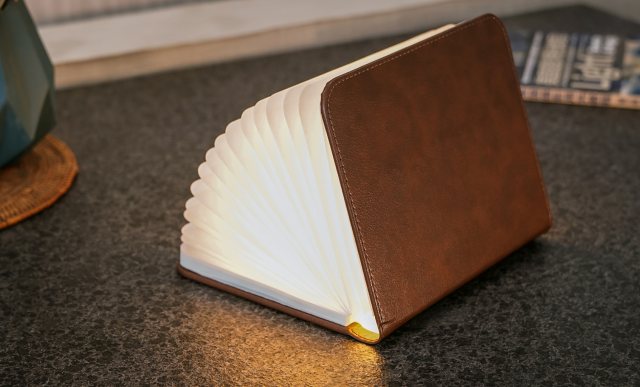 Gingko Smart Book Light - Large Brown Leather