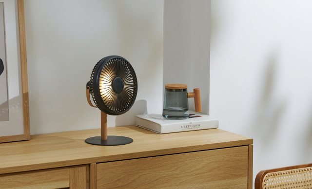 Gingko Beyond Portable & Detachable Desk Fan/ Light - Grey