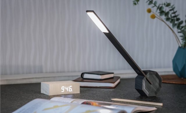 Gingko Octagon One Portable Desk Light - Black