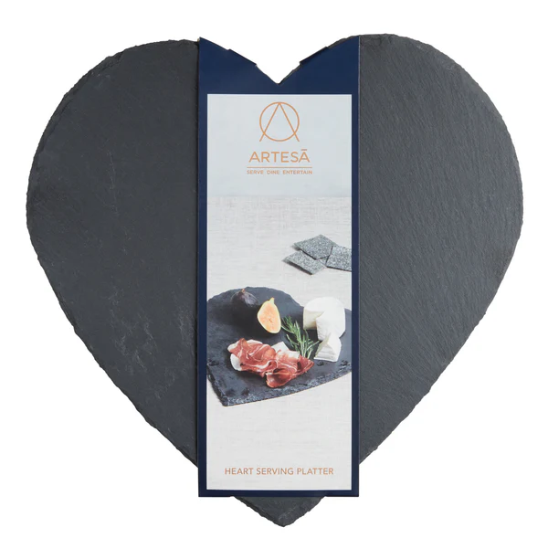 Artesà Appetiser Slate Heart Shaped Serving Platter