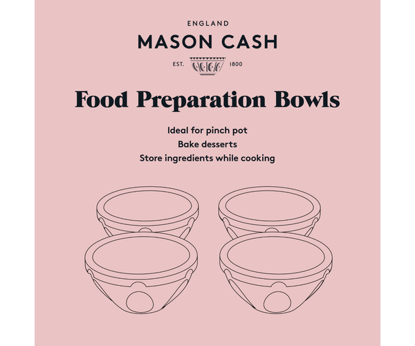 Mason Cash Innovative Kitchen Set of 4 Food Prep Bowls