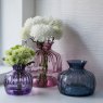 Dartington Crystal Cushion Vase Medium Ink Blue Optic