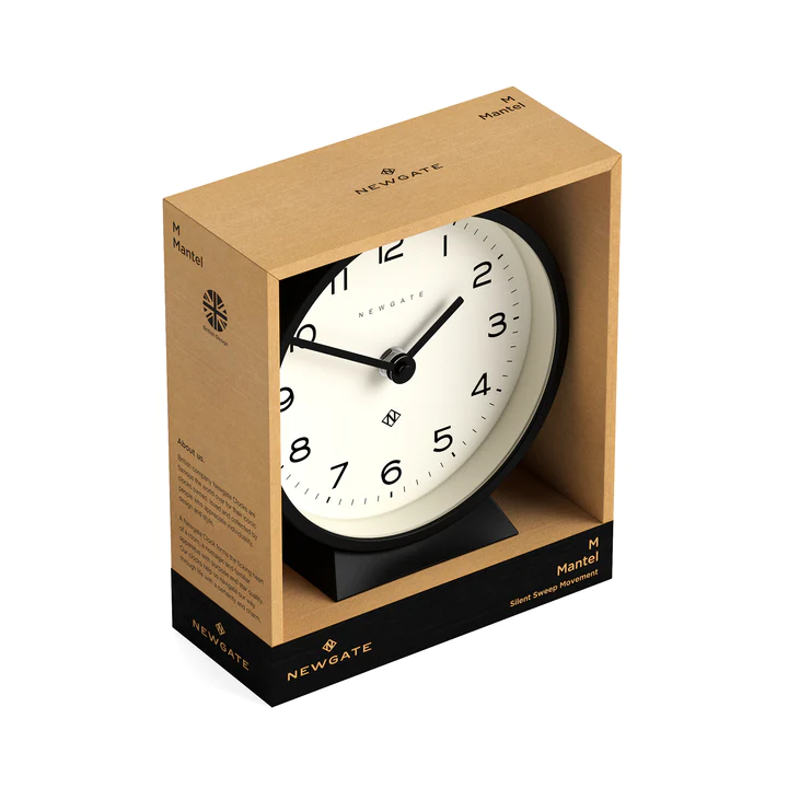 Newgate M Mantel Echo Clock - Cave Black