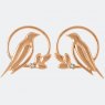 Sara Miller Bird Charm Earrings Rose Gold