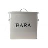 BARA Retro Bread Bin | Serif Font, Cream