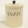 COFFI Tin Canister Welsh | Block Font, Cream