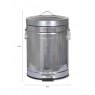 Garden Trading Pedal Bin Galvanised Steel 5L