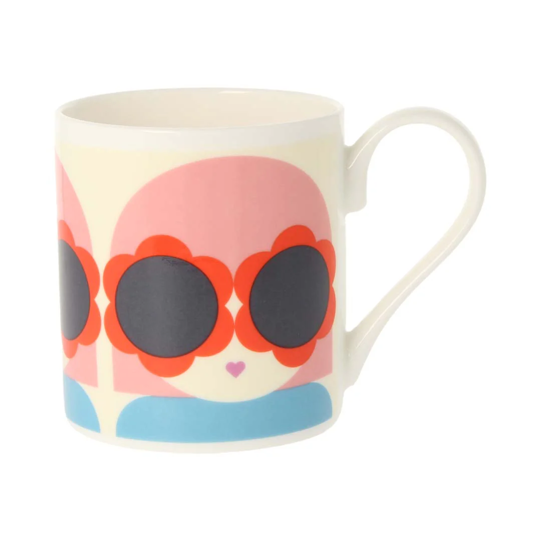 Orla Kiely Lola Red & Blue Mug