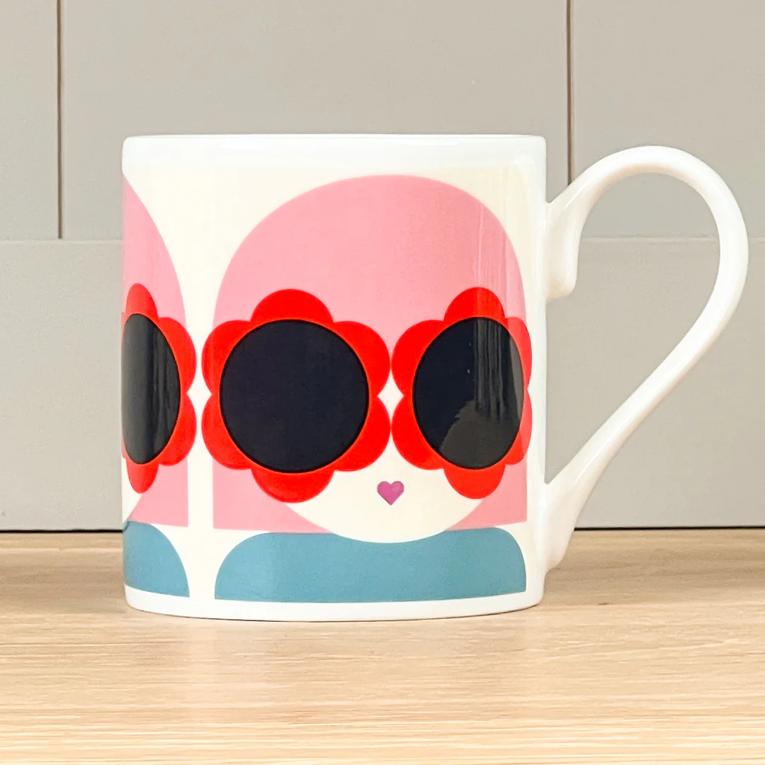 Orla Kiely Lola Red & Blue Mug