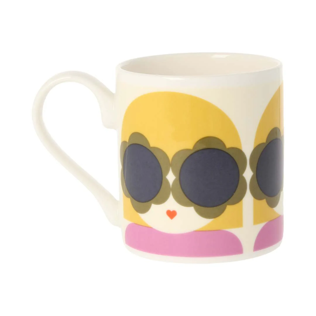 Orla Kiely Lola Yellow & Purple Mug