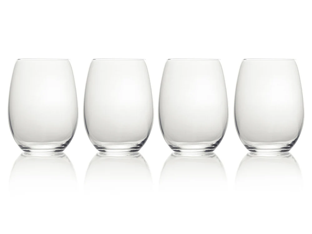 Mikasa Julie Crystal Stemless Wine Glasses Set of 4