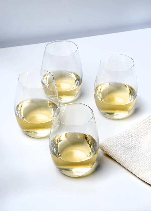 Mikasa Julie Crystal Stemless Wine Glasses Set of 4