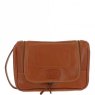 Ashwood Leather Hanging Washbag Cow Temponado Tan 8140