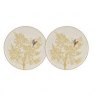 Sara Miller India Cake Plate Set of 2 Light Grey