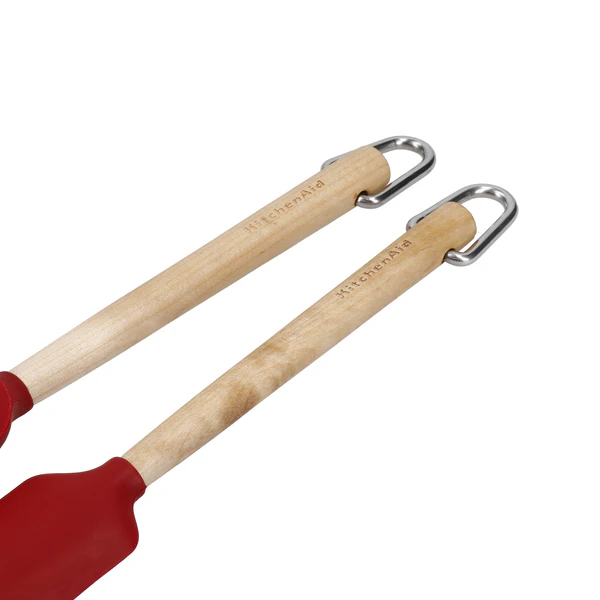 KitchenAid 2pc Mini Birchwood Spatulas Set - Empire Red