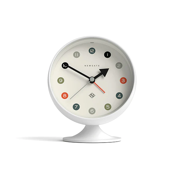 Newgate Spheric Alarm Clock in White