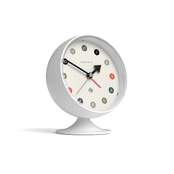 Newgate Spheric Alarm Clock in White