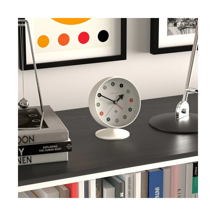 Newgate Spheric Alarm Clock in White