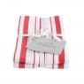 Belgravia Basket Weave Tea Towels Set of 2 Red