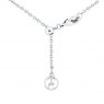 Tipperary Crystal Circle Bar Pendant Silver