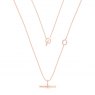 Tipperary Crystal T Bar Toggle Pendant Rose Gold