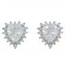 Tipperary Crystal Silver Heart Shaped Earrings